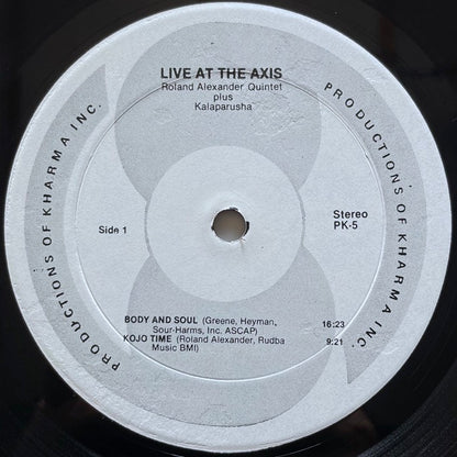 ROLAND ALEXANDER QUINTET plus KALAPARUSHA / LIVE AT THE AXIS - US Kharma Original