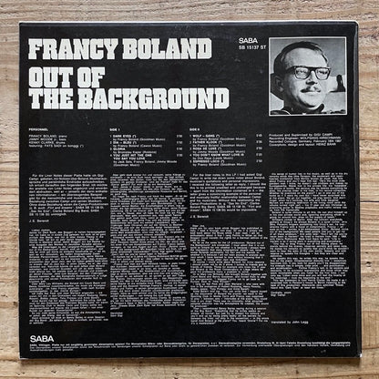 FRANCY BOLAND / OUT OF THE BACKGROUND - German Saba Original