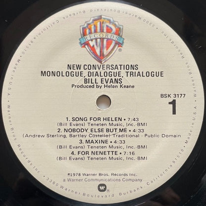 BILL EVANS / NEW CONVERSATIONS - US Warner Bros. Original