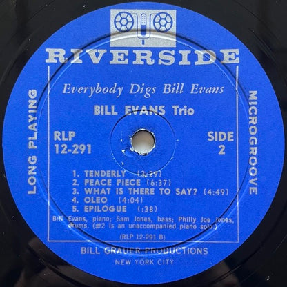 BILL EVANS TRIO / EVERYBODY DIGS - US Riverside Original