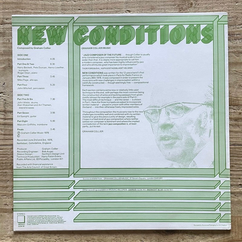 GRAHAM COLLIER MUSIC / NEW CONDITIONS - UK Mosaic Original