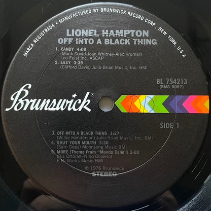 LIONEL HAMPTON / OFF INTO A BLACK THING - US Brunswick Original