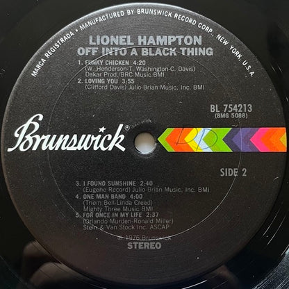 LIONEL HAMPTON / OFF INTO A BLACK THING - US Brunswick Original