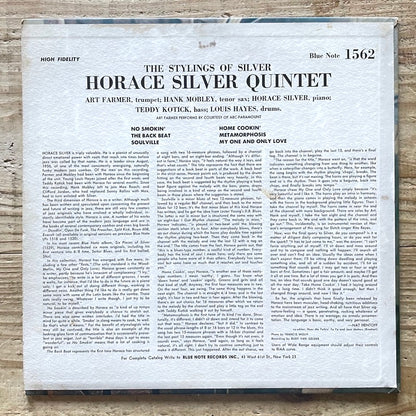 HORACE SILVER QUINTET / THE STYLINGS OF SILVER - US Blue Note