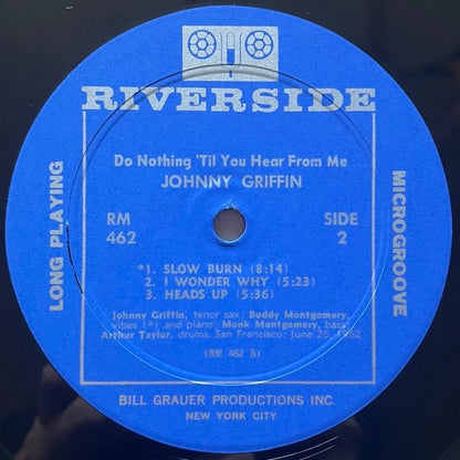 JOHNNY GRIFFIN / DO NOTHING 'TIL YOU HEAR FROM ME - US Riverside Original