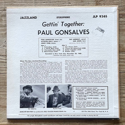 PAUL GONSALVES / GETTIN' TOGETHER - US Jazzland Stereo Original