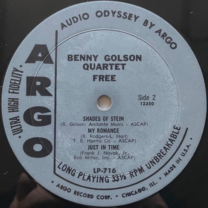 BENNY GOLSON QUARTET / FREE - US Argo