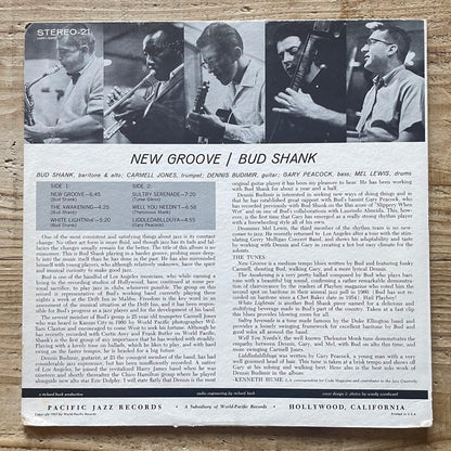 BUD SHANK feat. CARMELL JONES / NEW GROOVE - US Pacific Jazz Stereo Original