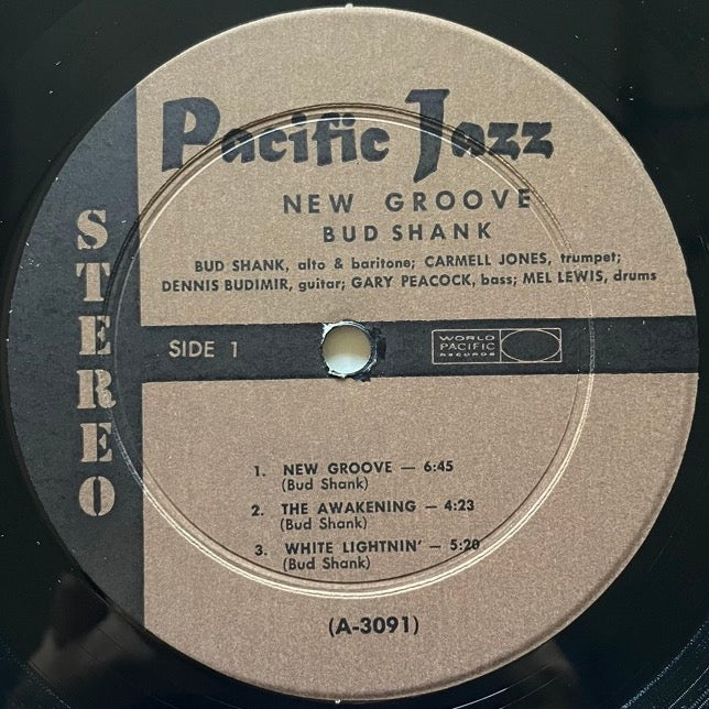 BUD SHANK feat. CARMELL JONES / NEW GROOVE - US Pacific Jazz Stereo Original