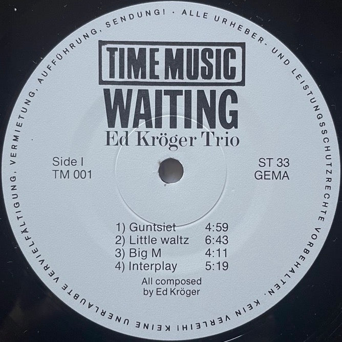 ED KROGER TRIO / WAITING - German Time Music Original