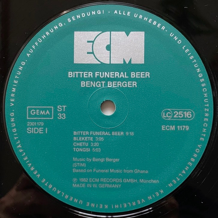 BENGT BERGER / BITTER FUNERAL BEER - German ECM Original