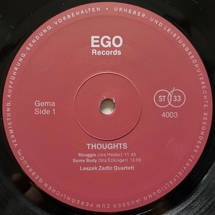 LESZEK ZADLO QUARTETT / THOUGHTS - German EGO Original