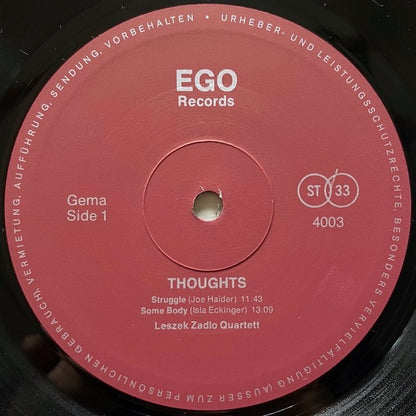 LESZEK ZADLO QUARTETT / THOUGHTS - German EGO Original