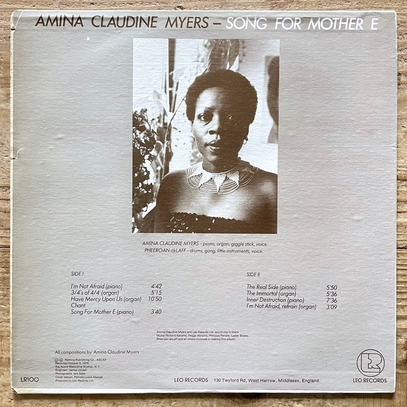 AMINA CLAUDINE MYERS / SONG FOR MOTHER E - UK Leo Original