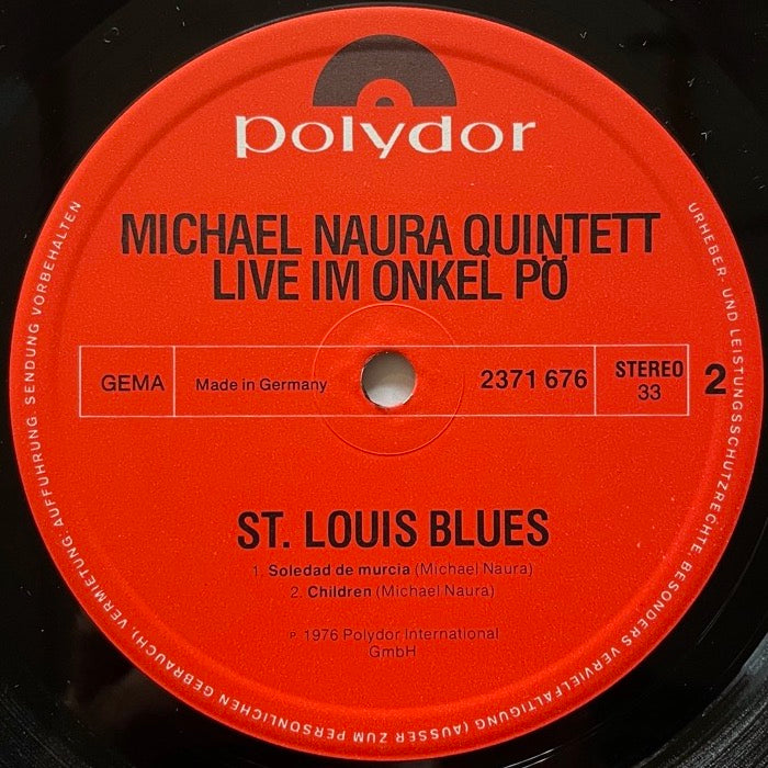 MICHAEL NAURA QUINTETT / ST. LOUIS BLUES - German MPS/BASF Original