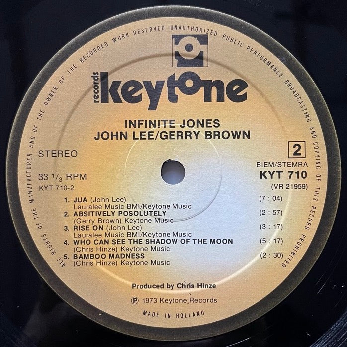 JOHN LEE - GERRY BROWN feat. GARY BARTZ / INFINITE JONES - Dutch Keytone