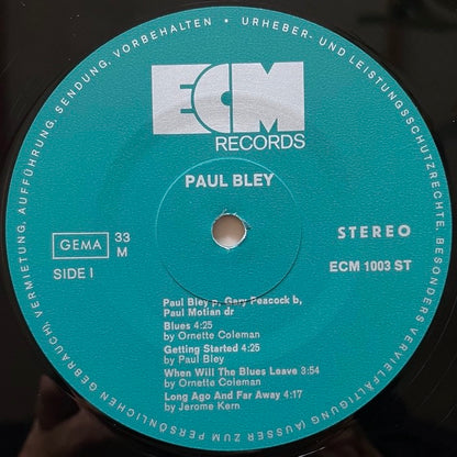 PAUL BLEY with GARY PEACOCK - German ECM Original