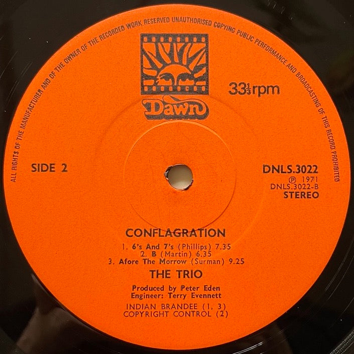 THE TRIO (JOHN SURMAN) / CONFLAGRATION - UK Dawn Original