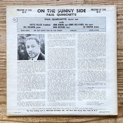 PAUL QUINICHETTE / ON THE SUNNY SIDE - US Prestige Original