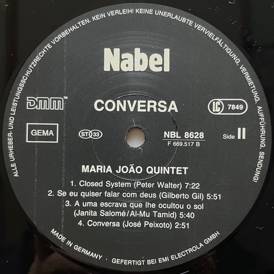MARIA JOAO QUINTET / CONVERSA - German Nabel Original