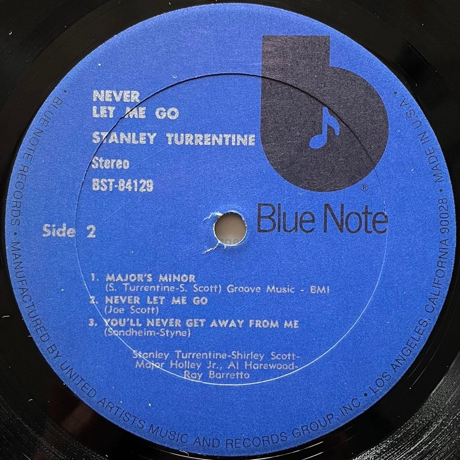STANLEY TURRENTINE / NEVER LET ME GO - US Blue Note
