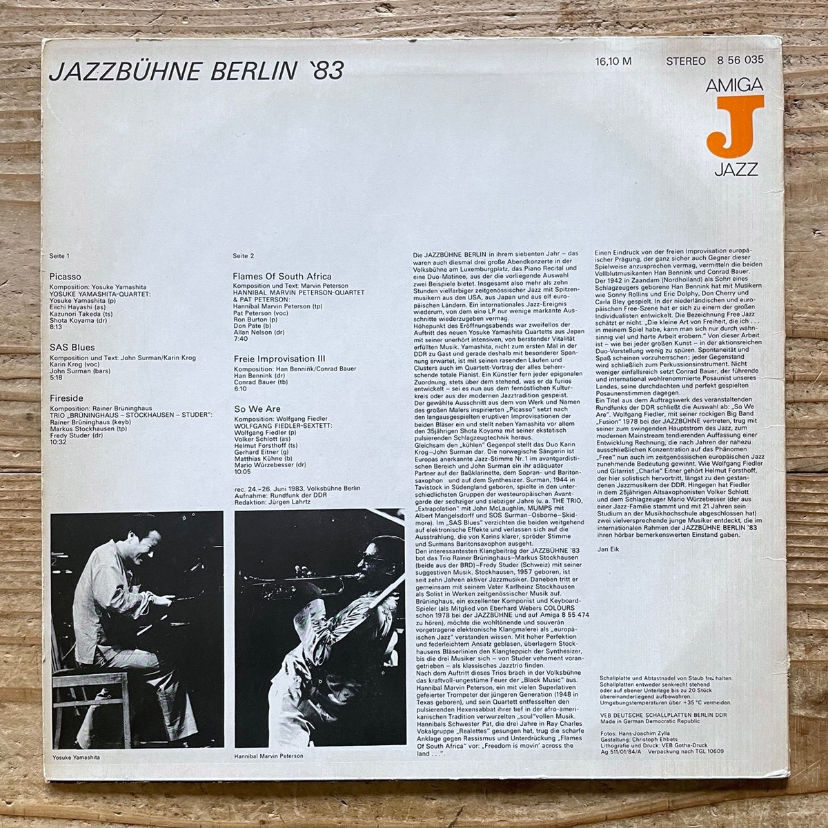 V.A. / JAZZBUHNE BERLIN '83 - German Amiga Original