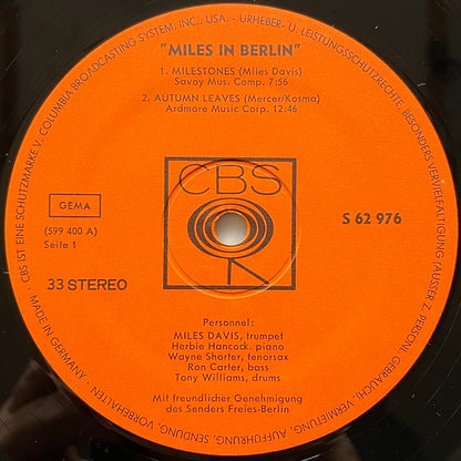 MILES DAVIS / MILES IN BERLIN - German CBS Original