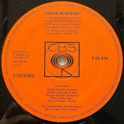 MILES DAVIS / MILES IN BERLIN - German CBS Original
