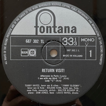 TUBBY HAYES / RETURN VISIT - Dutch Fontana