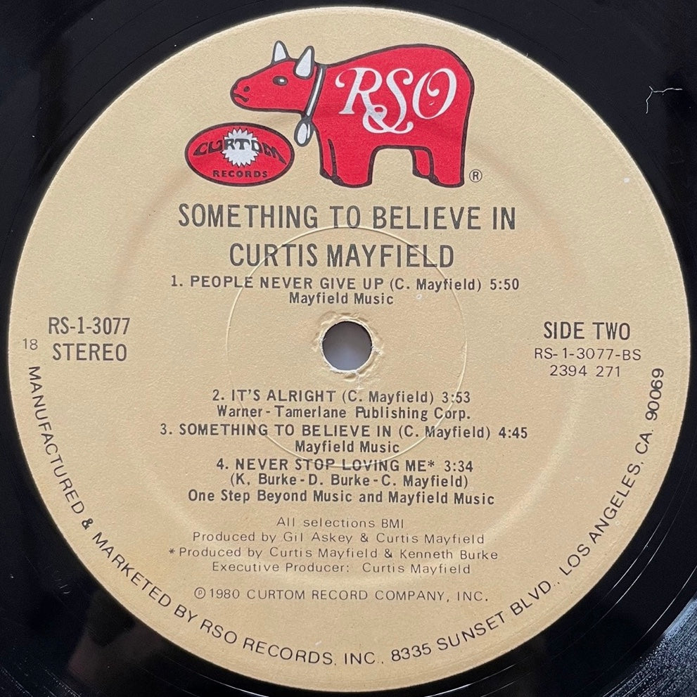 CURTIS MAYFIELD / SOMETHING TO BELIEVE IN - US RSO Original