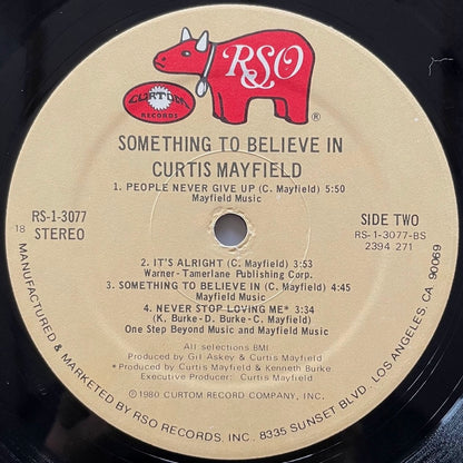 CURTIS MAYFIELD / SOMETHING TO BELIEVE IN - US RSO Original