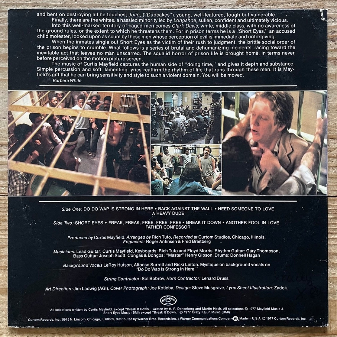 CURTIS MAYFIELD / SHORT EYES (O.S.T.) - US Curtom Original