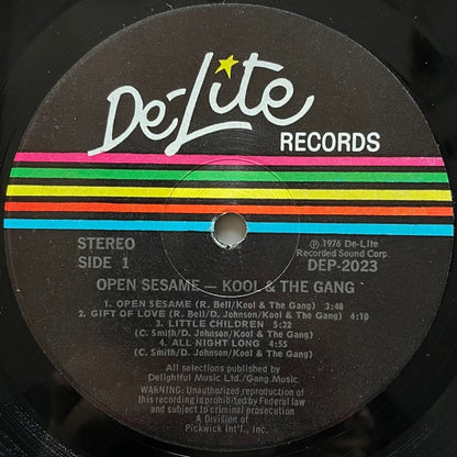 KOOL & THE GANG / OPEN SESAME - US De-Lite Original