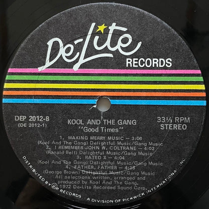KOOL & THE GANG / GOOD TIMES - US De-Lite
