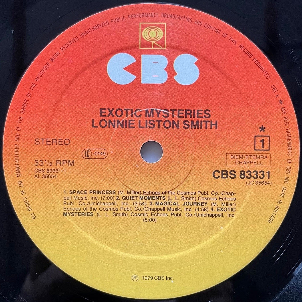 LONNIE LISTON SMITH / EXOTIC MYSTERIES - Dutch CBS