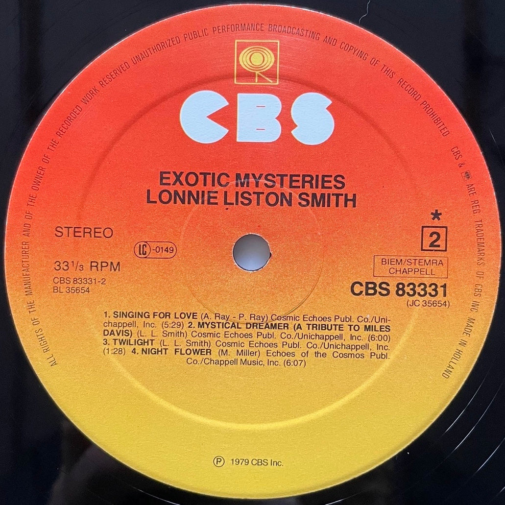 LONNIE LISTON SMITH / EXOTIC MYSTERIES - Dutch CBS