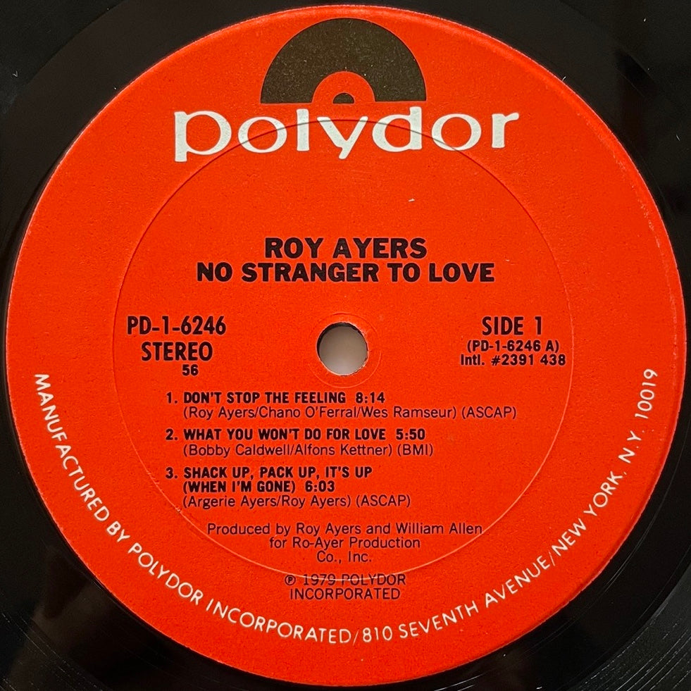 ROY AYERS / NO STRANGER TO LOVE  - US Polydor Original