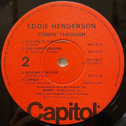 EDDIE HENDERSON / COMIN' THROUGH - US Capitol Original