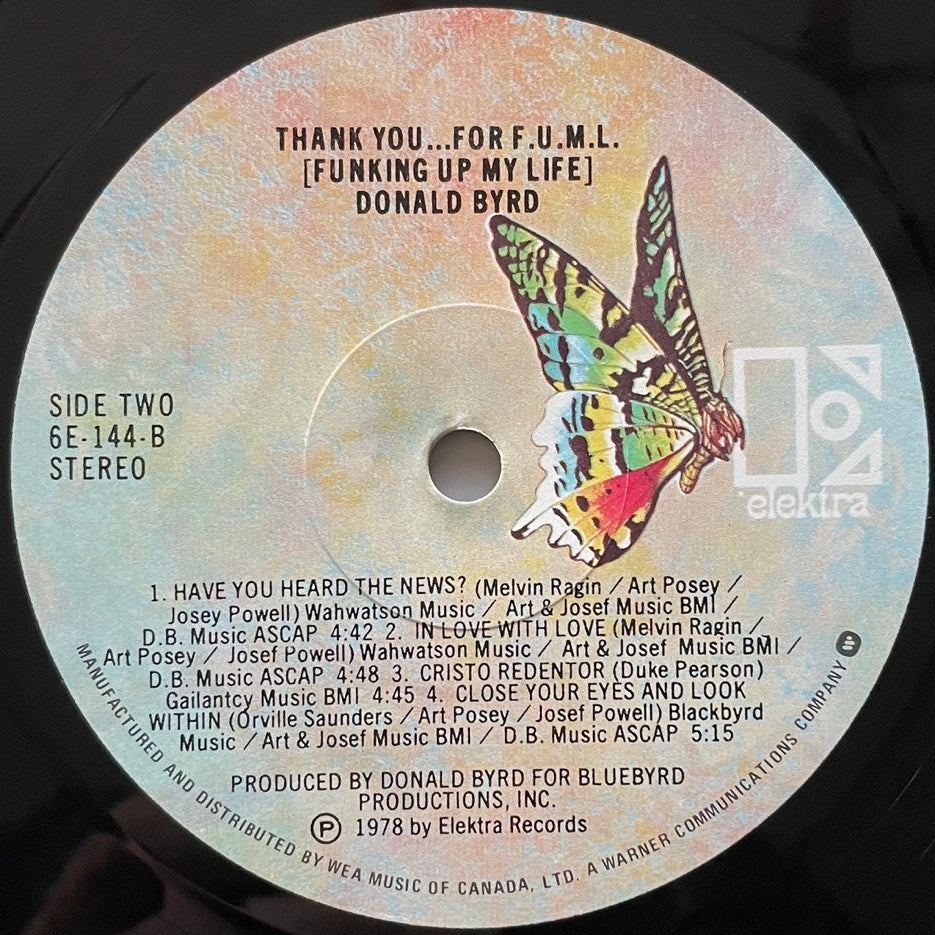 DONALD BYRD / THANK YOU...FOR F.U.M.L. - US Elektra Original