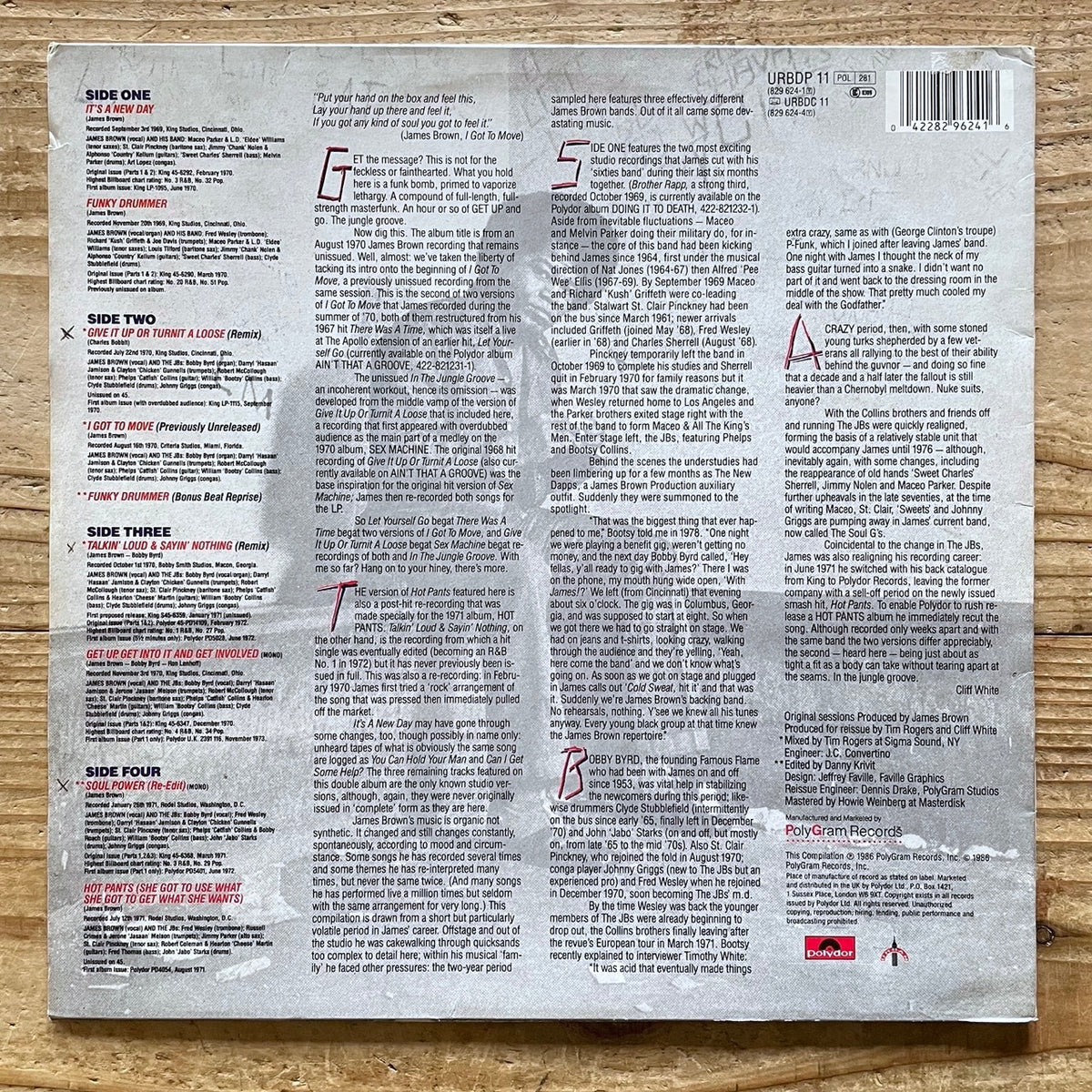 JAMES BROWN / IN THE JUNGLE GROOVE (2LP) - UK Urban