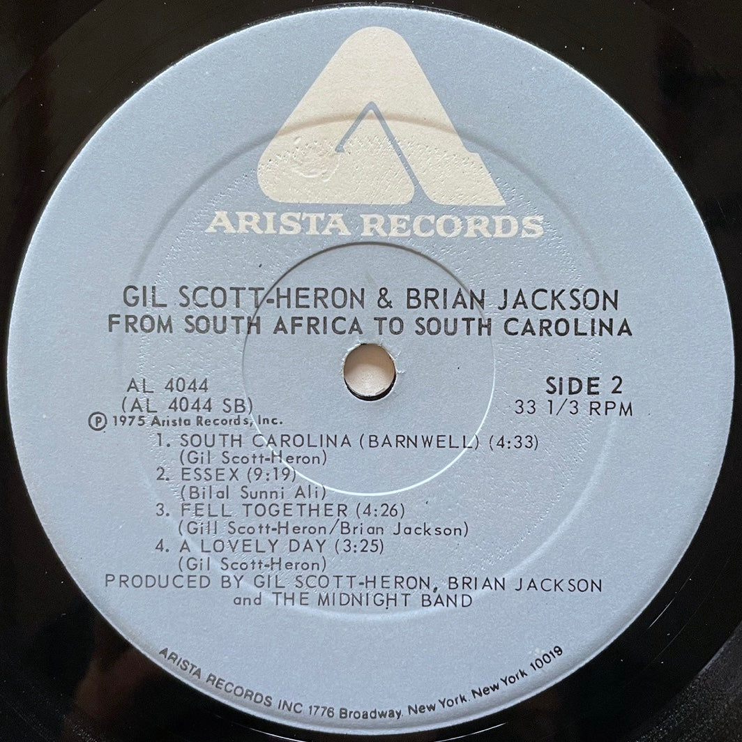 GIL SCOTT-HERON AND BRIAN JACKSON / FROM SOUTH AFRICA TO SOUTH CAROLINA on US Arista Original