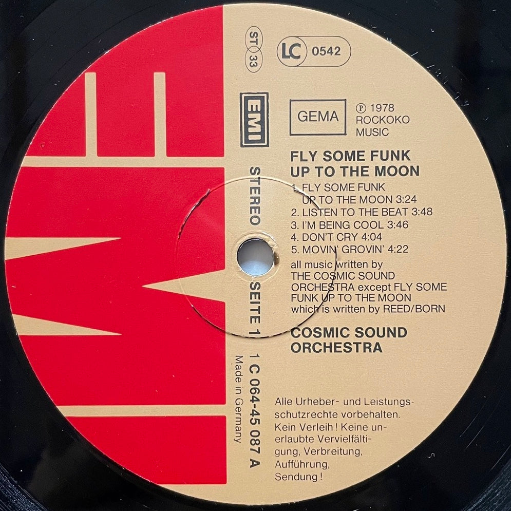 COSMIC SOUND ORCHESTRA / FLY SOME FUNK UP TO THE MOON - German EMI Original