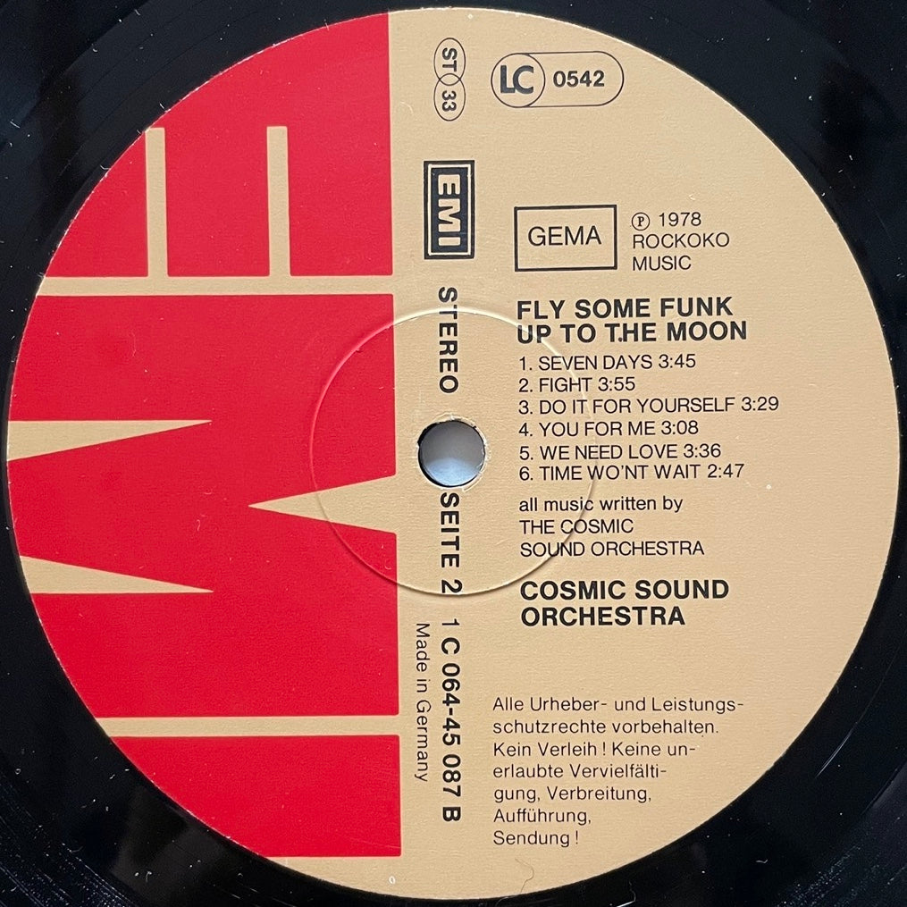 COSMIC SOUND ORCHESTRA / FLY SOME FUNK UP TO THE MOON - German EMI Original