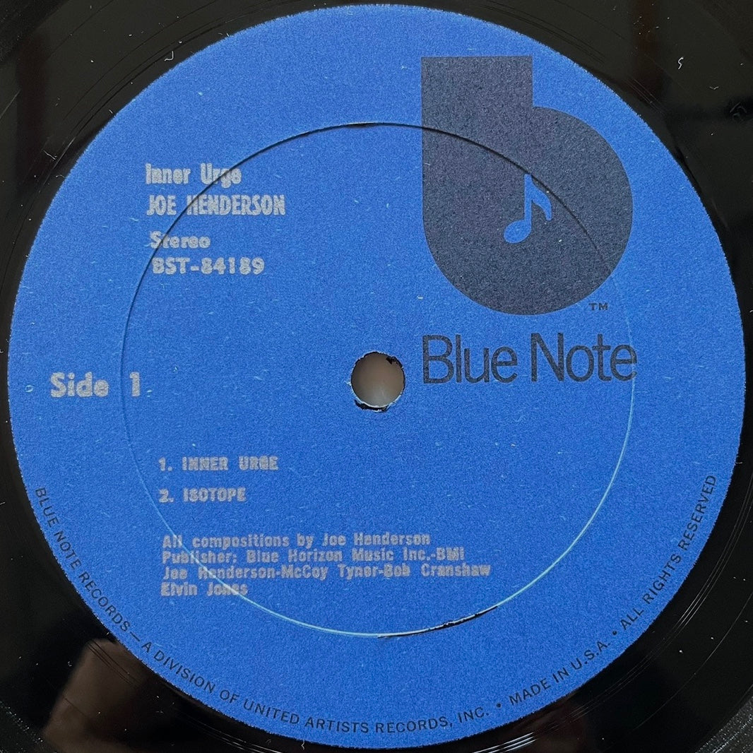 JOE HENDERSON / INNER URGE - US Blue Note ♪ VAN GELDER