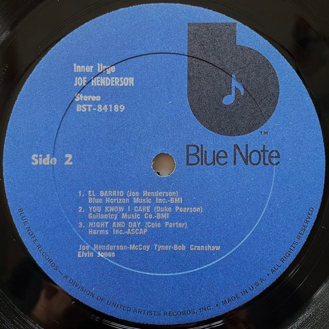 JOE HENDERSON / INNER URGE - US Blue Note ♪ VAN GELDER
