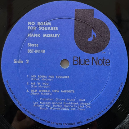 HANK MOBLEY / NO ROOM FOR SQUARES - US Blue Note ♪ VAN GELDER
