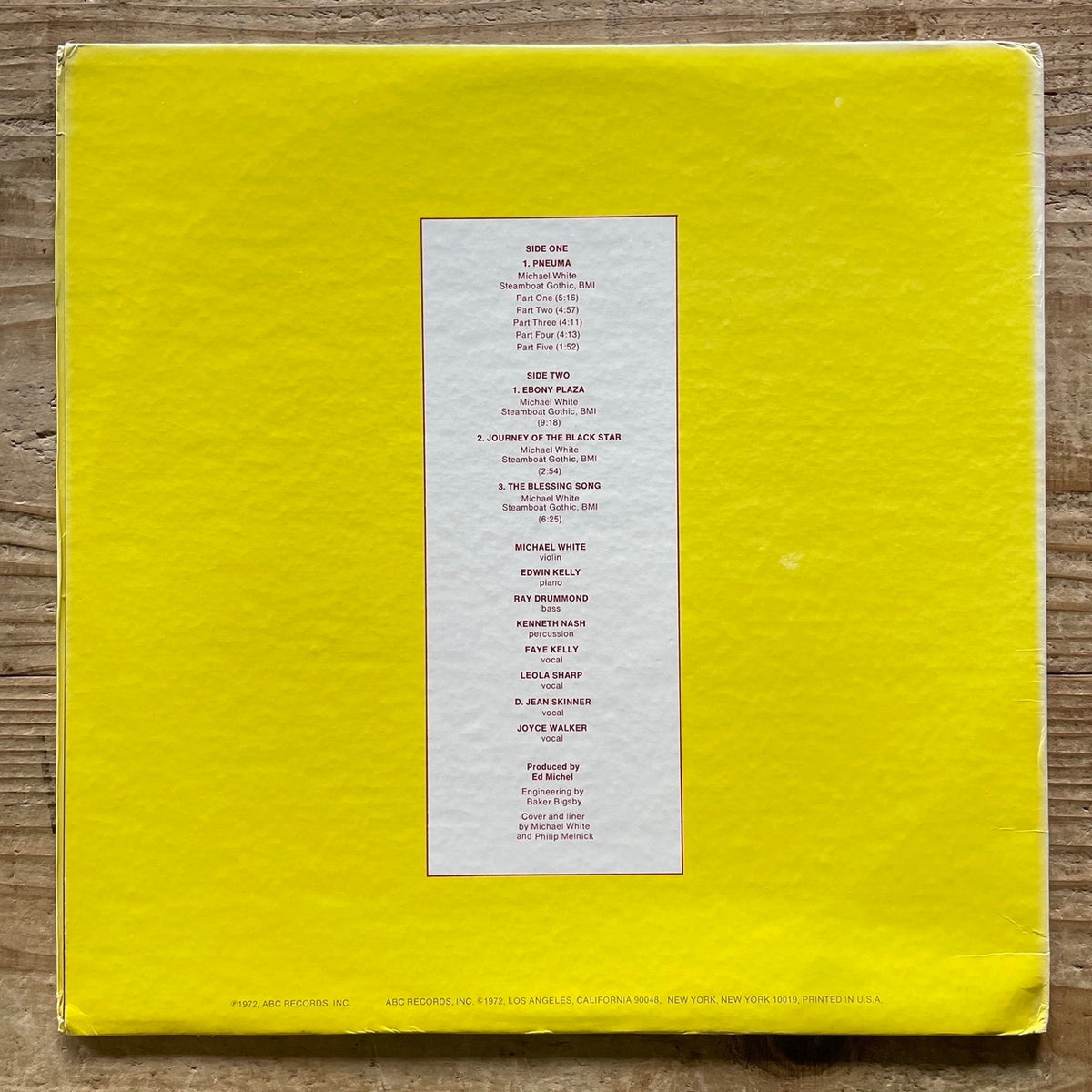 MICHAEL WHITE / PNEUMA - US Impulse Original