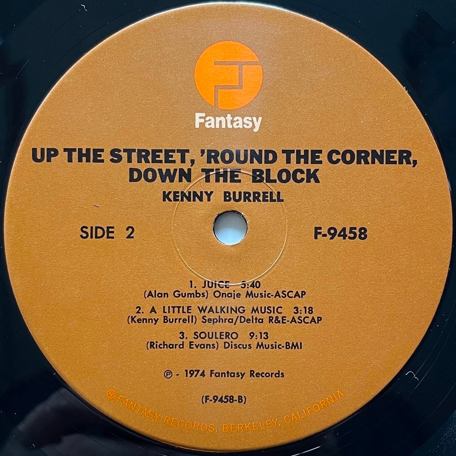 KENNY BURRELL / UP THE STREET, 'ROUND THE CORNER, DOWN THE BLOCK - US Fantasy Original