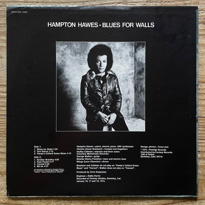 HAMPTON HAWES / BLUES FOR WALLS - US Prestige Original
