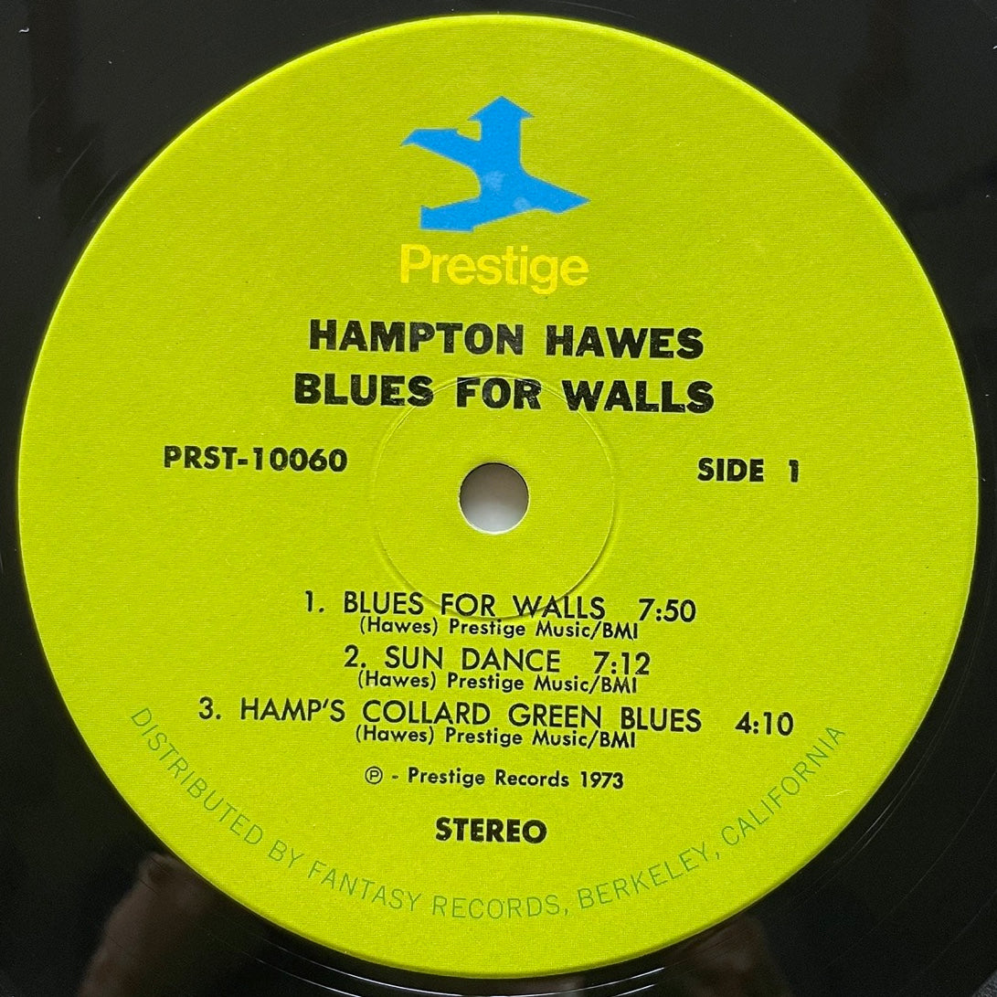 HAMPTON HAWES / BLUES FOR WALLS - US Prestige Original